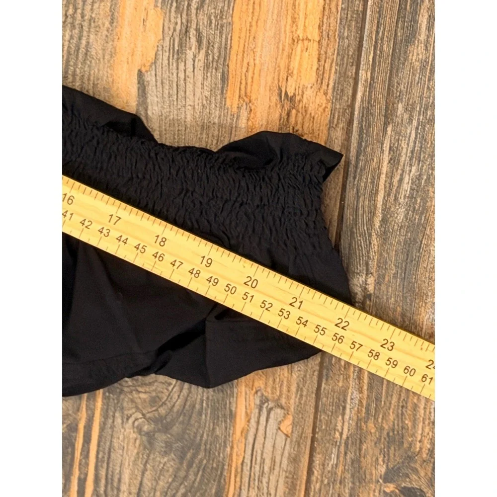 Athleta Capri Pants Black Ruched Leg Joggers Size 2 OVERSIZED Yoga Gym‎ Casual